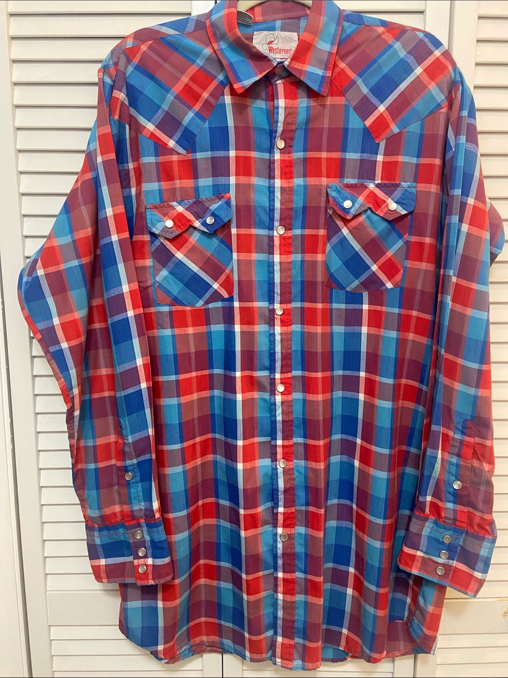 Men’s Western Snaps Plaid Tall Vintage